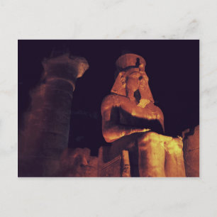 Het beeld van koning in Luxor Temple in Egypte 's  Briefkaart