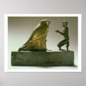 Het beeld van koning Taharqa dat de valk-god aanbi Poster (Voorkant)