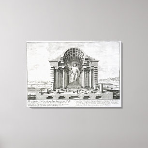 Het beeld van Olympian Zeus door Phidias, bord 5 f Canvas Afdruk