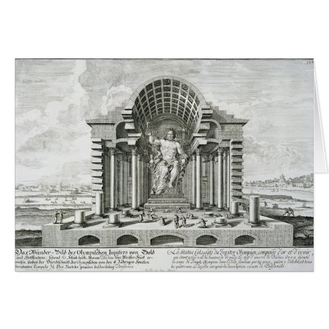 Het beeld van Olympian Zeus, gemaakt door Phidias  (Voorkant Horizontaal)