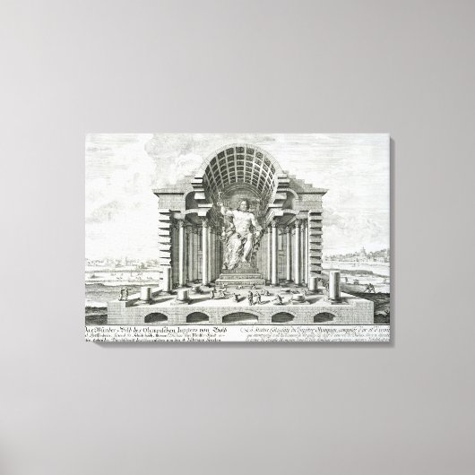 Het beeld van Olympian Zeus, gemaakt door Phidias Canvas Afdruk (Voorkant)