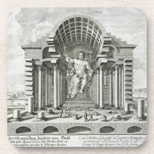 Het beeld van Olympian Zeus, gemaakt door Phidias  Drankjes Onderzetter
