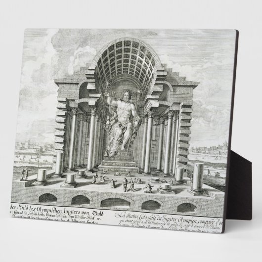 Het beeld van Olympian Zeus, gemaakt door Phidias  Fotoplaat (Zijkant)