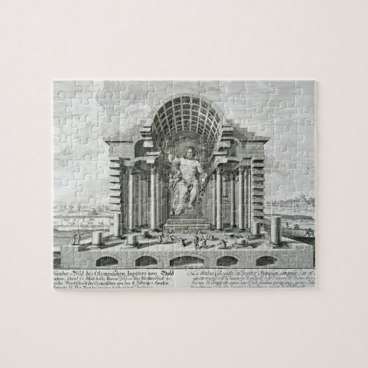 Het beeld van Olympian Zeus, gemaakt door Phidias Legpuzzel (Horizontaal)