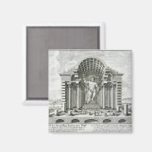 Het beeld van Olympian Zeus, gemaakt door Phidias  Magneet (Voorkant / Achterkant)