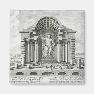 Het beeld van Olympian Zeus, gemaakt door Phidias Magneet