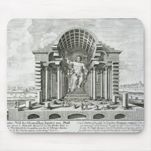 Het beeld van Olympian Zeus, gemaakt door Phidias Muismat (Voorkant)