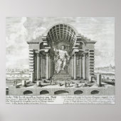 Het beeld van Olympian Zeus, gemaakt door Phidias  Poster (Voorkant)