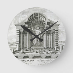 Het beeld van Olympian Zeus, gemaakt door Phidias  Ronde Klok