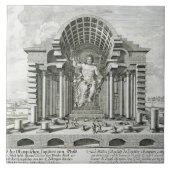 Het beeld van Olympian Zeus, gemaakt door Phidias  Tegeltje (Voorkant)