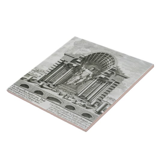 Het beeld van Olympian Zeus, gemaakt door Phidias  Tegeltje (Zijkant)