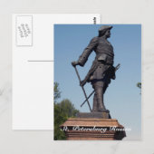 Het beeld van Peter de Grote in Sint-Petersburg Ru Briefkaart (Voorkant / Achterkant)