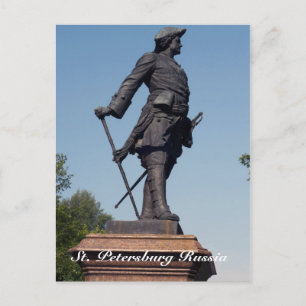 Het beeld van Peter de Grote in Sint-Petersburg Ru Briefkaart