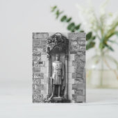 Het beeld van Robert de Bruce in het kasteel van E Briefkaart (Staand voorkant)