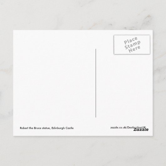 Het beeld van Robert de Bruce in het kasteel van E Briefkaart (Achterkant)