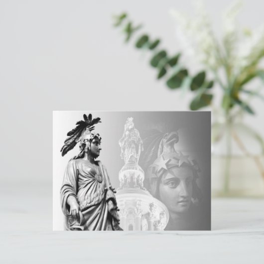 Het beeld van vrijheid, Amerikaans hoofdkwartier Briefkaart (Staand voorkant)