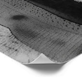 Het beeld zwart-wit Abstract hekserig portret Poster (Hoek)