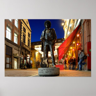 Het Beeldhouwwerk Dublin van Lynott van Phil Poster