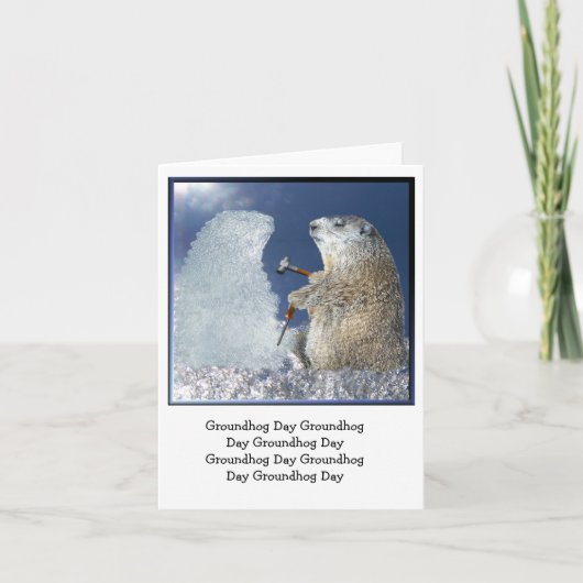 Het Beeldhouwwerk van het Ijs van de Dag van Kaart (Voorkant)