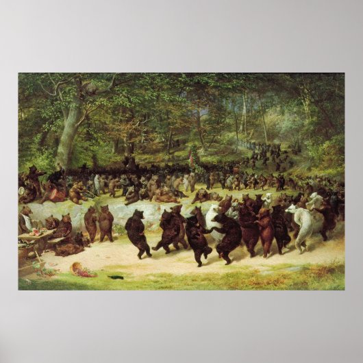 Het Beer Dance van William Holbrook Beard Poster (Voorkant)