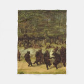 Het Beer dans schilderen - William Holbrook Beard Fleece Deken (Voorkant)