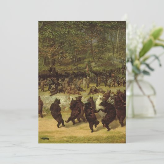 Het Beer dans schilderen - William Holbrook Beard Kaart (Staand voorkant)