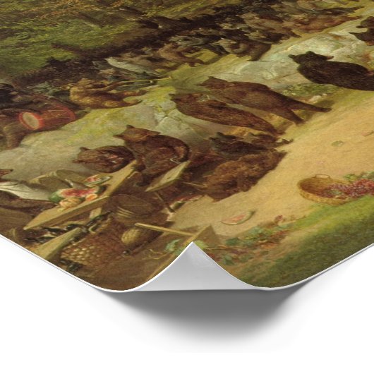 Het Beer dans schilderen - William Holbrook Beard Poster (Hoek)