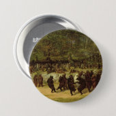 Het Beer dans schilderen - William Holbrook Beard Ronde Button 7,6 Cm (Voorkant /achterkant)