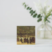 Het Beer dans schilderen - William Holbrook Beard Vierkante Visitekaartje (Staand voorkant)