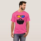 Het Beer Geek's regenboogzame LGBT Pride Beard T-s T-shirt (Voorkant volledig)