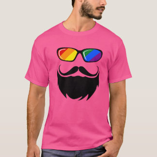 Het Beer Geek's regenboogzame LGBT Pride Beard T-s T-shirt