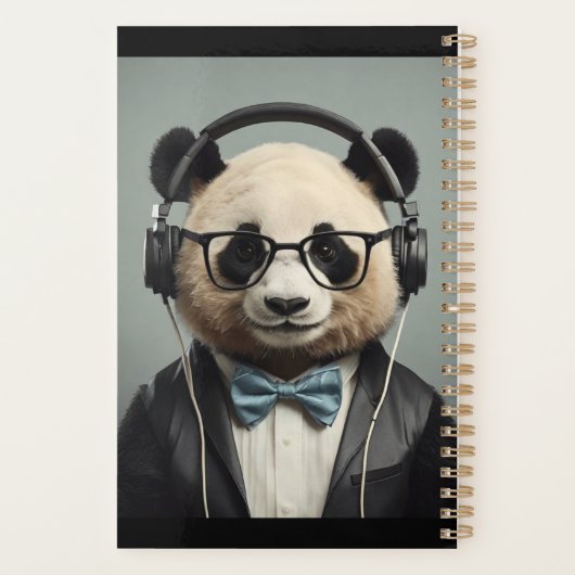 Het beer luistert naar muziek planner (Achterkant)