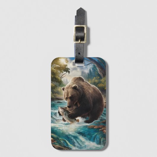 Het Beer met de goudvis Bagagelabel (Voorkant (verticaal))