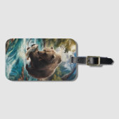 Het Beer met de goudvis Bagagelabel (Voorkant (horizontaal))