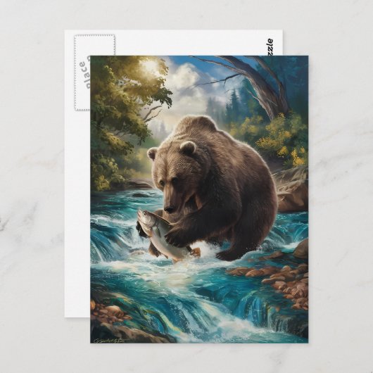 Het Beer met de goudvis Briefkaart (Voorkant / Achterkant)