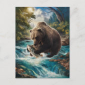 Het Beer met de goudvis Briefkaart (Voorkant)
