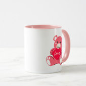 Het Beer met Hearts Modern Art Design Mok (Voorkant rechts)