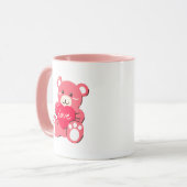 Het Beer met Hearts Modern Art Design Mok (Voorkant links)