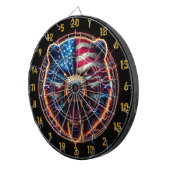 Het Beer van de Amerikaanse trots Dartbord (Voorkant Rechts)