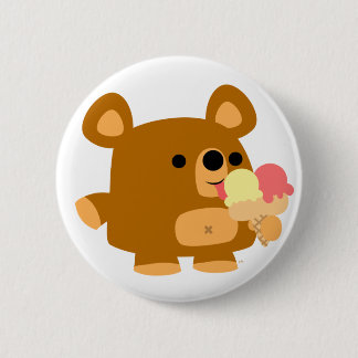 Het Beer van de Cartoon van de klap met Kogels:) k Ronde Button 5,7 Cm