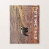 Het Beer van de grizzly beweegt zich door herfst k Legpuzzel (Verticaal)