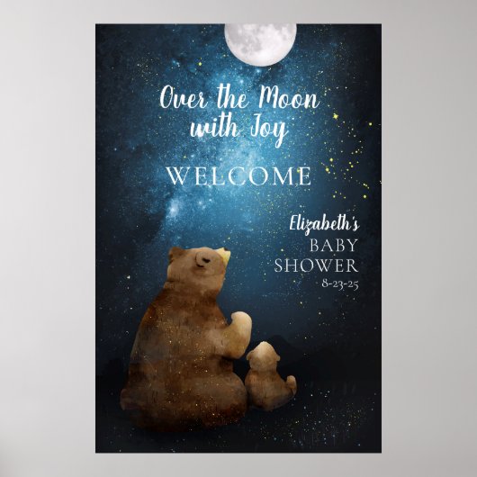 Het Beer van de klap over de maan Welkome Poster (Voorkant)