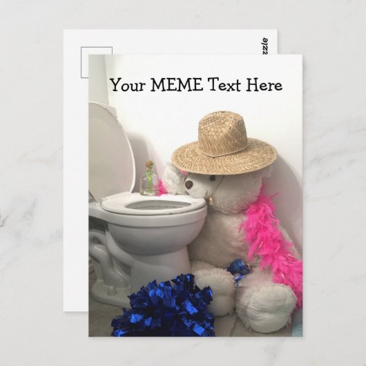 Het Beer van de partij Creëer een MEME aanpassen p Briefkaart (Voorkant / Achterkant)