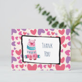 Het Beer van de Waterverf van de klap op een Hart  Kaart (Staand voorkant)