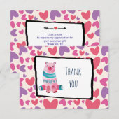 Het Beer van de Waterverf van de klap op een Hart  Kaart (Voorkant / Achterkant)