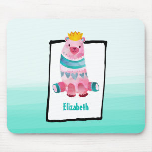 Het Beer van de Waterverf van de klap op het Steun Muismat