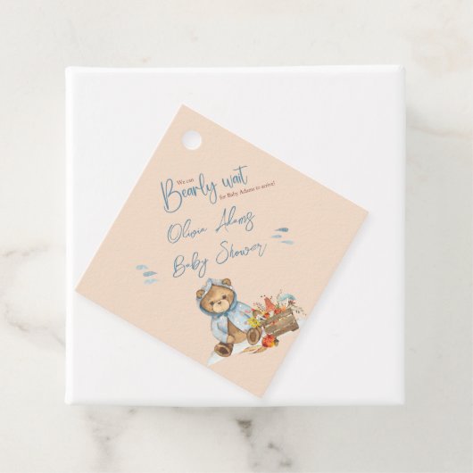 Het Beer van het herfst Baby shower gunt markering Bedankjes Labels (In situ)