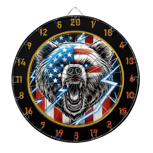 Het Beer van patriottisme en kracht Dartbord (Voorkant)