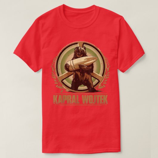 Het beer Wojtek Pools Beer Kapral Wojtek T-shirt (Design voorkant)