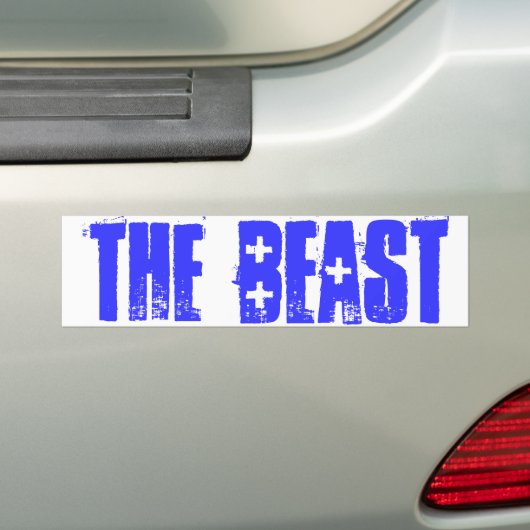 het beest bumpersticker (Op auto)